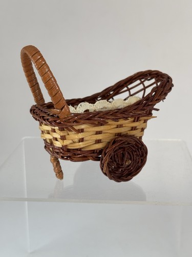 Vintage dolls house wicker - vintage,