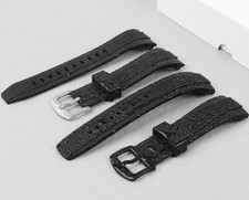 26mm Rubber Watch Band Strap For Seiko Velatura Kinetic SRH006/SPC007 Black 
