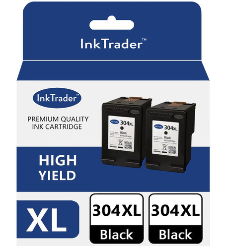 Refilled 304xl black ink - refilled, x2