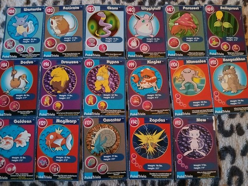 Pokemon trivia cards 1999 - cards,