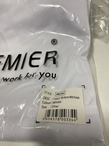 White premier colours bib - white,