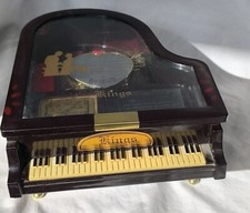 Vintage Deco Piano Shaped Musical Jewelry Box 