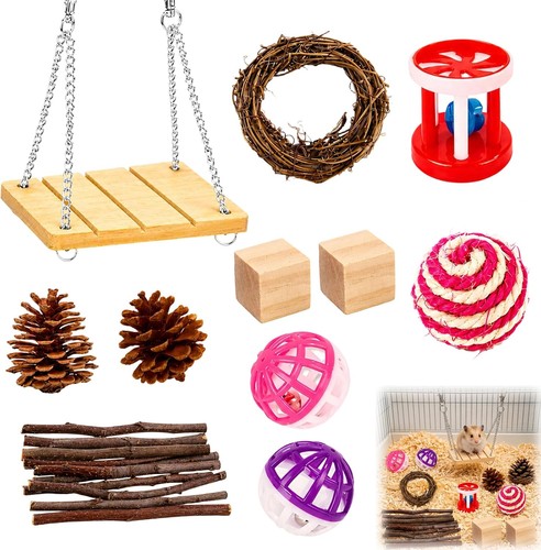 11pcs hamster chew toys - toys, set
