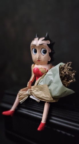 Vintage wooden betty boop - vintage,