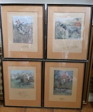 4 George Denholm Armour Originals watercolours framed 
