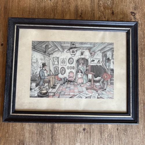 Framed vintage print the - vintage,
