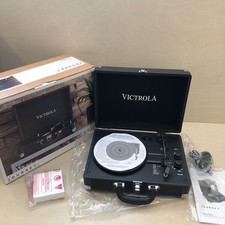 Victrola Journey+ Suitcase Record Player Turntable w Bluetooth Streaming - Black