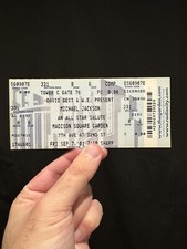 Unused Michael Jackson Concert Ticket New York  2001