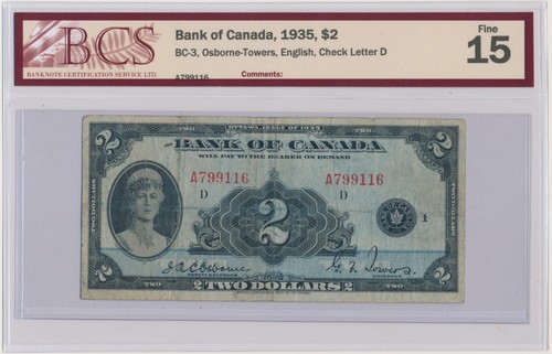 Canada english 1935 dollars - english, 2