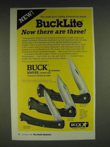 1985 buck knives bucklite - knives,