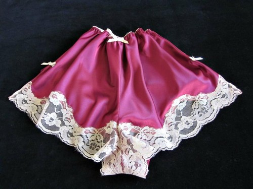Burgundy satin french - burgundy, knickers