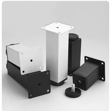 4 Pcs Steel Plastic Furniture Legs Height Adjustable 6/8/10/12/15cm Cabinet