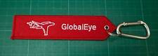 Global Eye Keyring embroidered