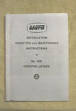 Ward 7DS Capstan Lathe Instruction Manual