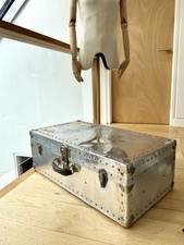 Vintage Mid-Century Aluminium Trunk/Footlocker Made in Hong Kong 1940’s