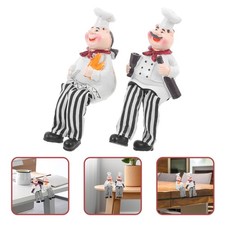 2 Pcs Italian Chef Figurines