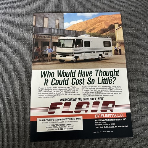 1989 flair motorhome camper - rv,