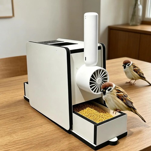 Wooden bird seed shell remover - shell,