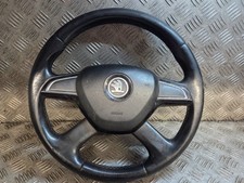 2013 SKODA OCTAVIA CR 5DR MK3 LEATHER STEERING WHEEL MULTIFUNCTION 307955750-AC