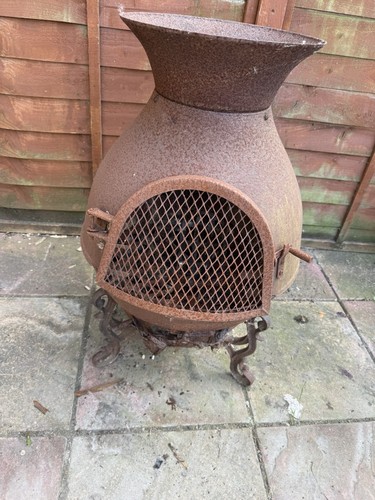 Cast iron chiminea fire - iron,