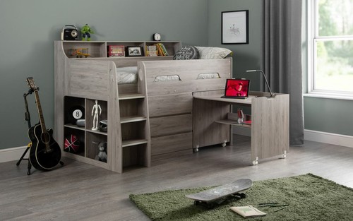 Grey oak effect 3ft - 3ft, single