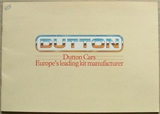 DUTTON Kit Cars Sales Brochure c1983 Phaeton Melos Sierra