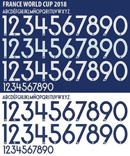 Name&Number Set For France World Cup 2018 Home/Away Football Soccer Pattern