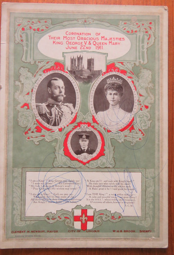 Antique coronation card - antique, king