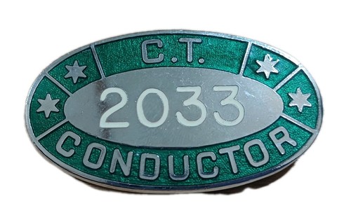 Vintage bus conductor badge - vintage,