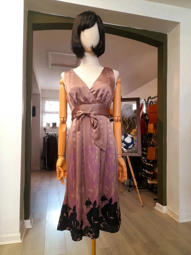 Ted baker metallic rose - rose, silk