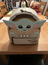 Disney Star Wars The Mandalorian Yoda Grogu Loungefly Backpack Bag