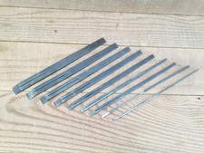 Vintage Set of 9 Plough Plane Irons Set Vintage Carpentry Tools