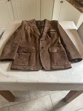 Mens Gieves & Hawkes Vintage Suede/Leather Jacket/Blazer Size 40 Brown.