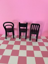 Ikea Fjantig Decorative Miniature Chair Shaped Hooks Black Set of 3