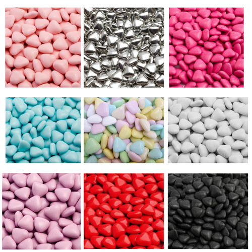 Mini heart chocolate dragees - heart,