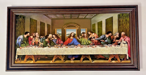 The last supper picture wood - the,
