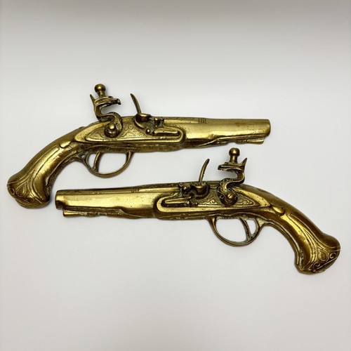 Vintage pair solid - pair, brass