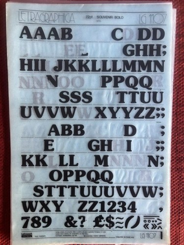 Letraset instant lettering - instant,