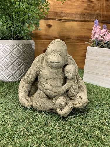 Stone garden orangutan monkey - stone,