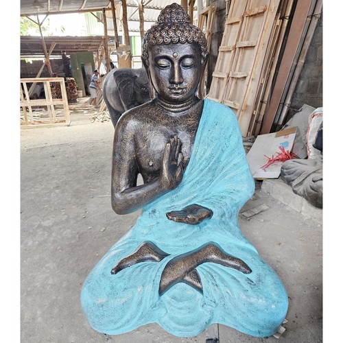 Large turquoise stone buddha - turquoise, &