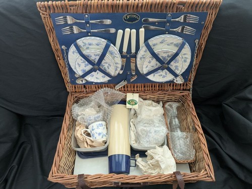Vintage optima picnic basket - optima,