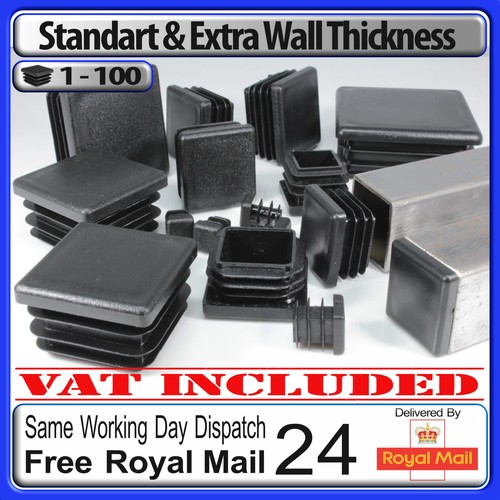 Square end caps plastic tube - square,