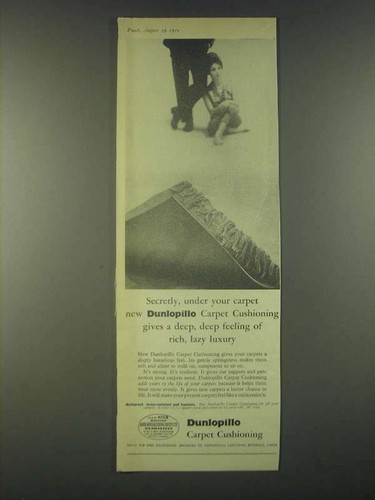 1959 dunlopillo carpet - dunlopillo,