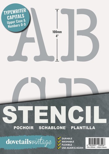 Letter stencils numbers - /,