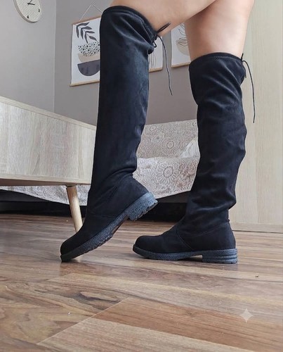 Black faux suede over - faux, the