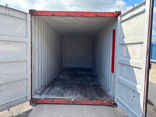 Red shipping container 20ft - red, container,