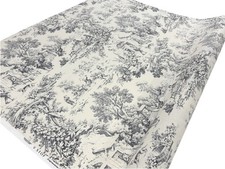 Cream and Grey Curtain Fabric