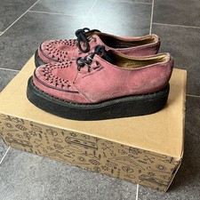 George Cox Skipton Pink Suede Creeper Shoes Flat Womens - size 5