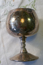 Ornate Falstaff Silver Plate 4.5 inch Goblet - Made in Spain