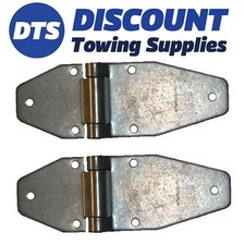 Trailer Tailgate Industrial Steel Hinge 116x70x65mm BZP 3+3 Hole 4mm plate x 2